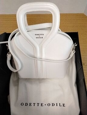 Odette + Odile White Top-Handle Shoulder Bag